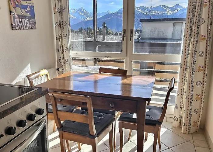 Centre Crans-montana, Balcon Plein Sud, Vue Alpes, Parking Prive *